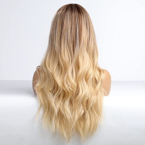 Brown to Blonde Wavy Lace Wig